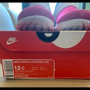 NEW Nike Presto Extreme Little girls size 12.